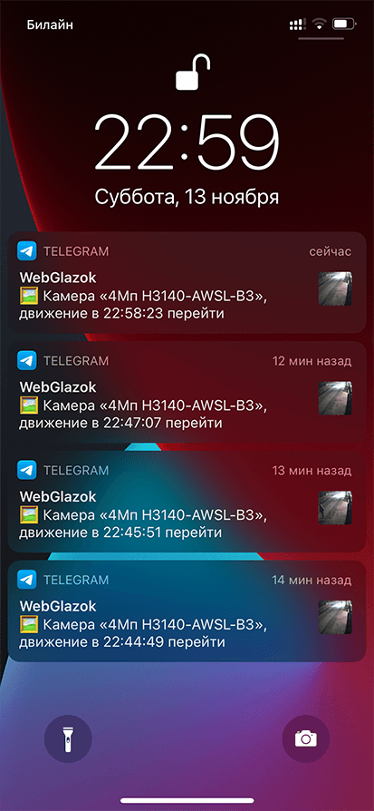 Включение Telegram-уведомлений