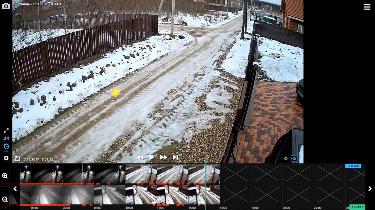 Личный кабинет системы видеонаблюдения WebGlazok - главный экран