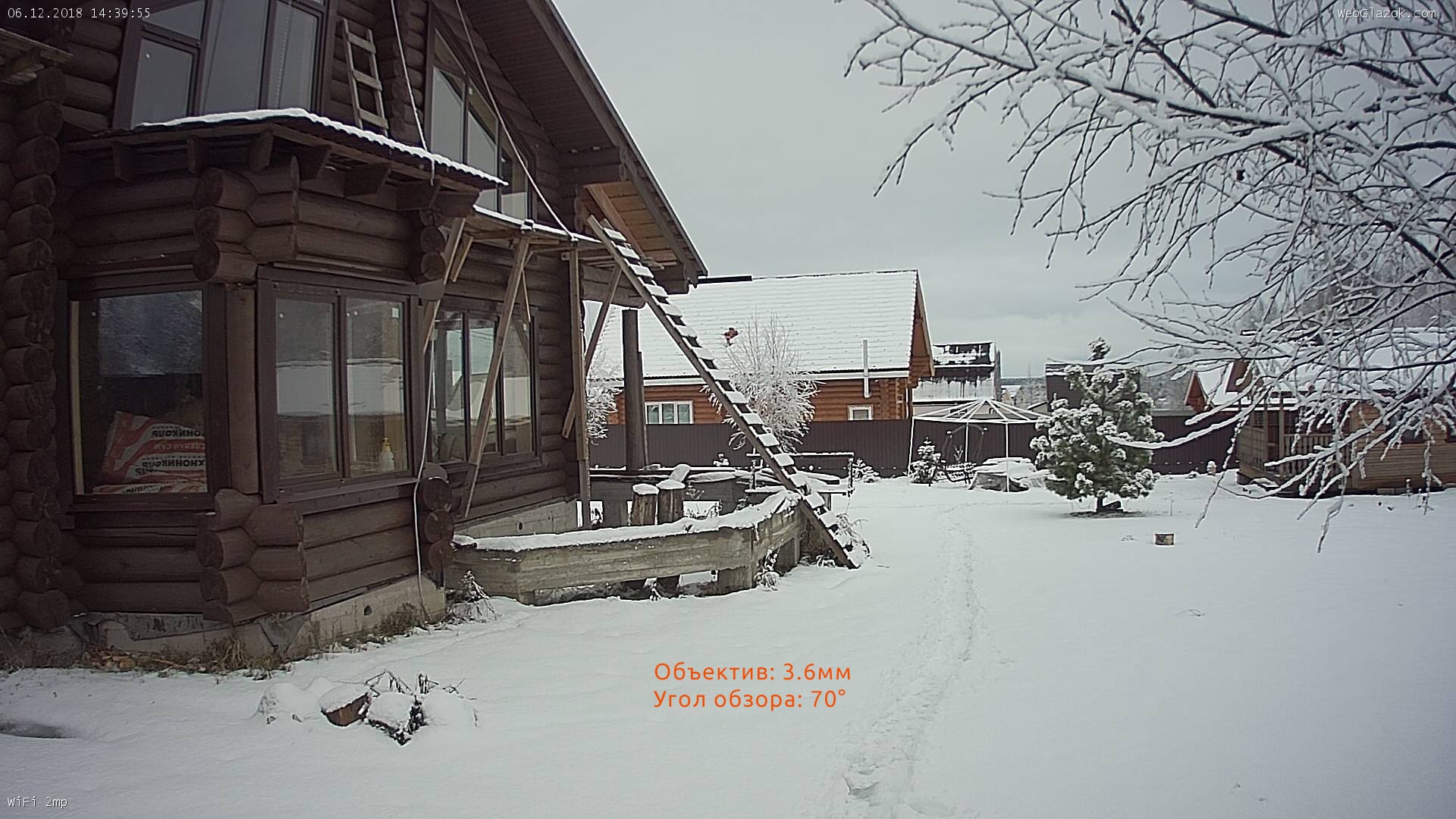 Пример снимка камеры видеонаблюдения с объективом 3.6 мм